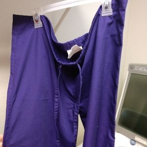 Purple scrub bottom unisex medium